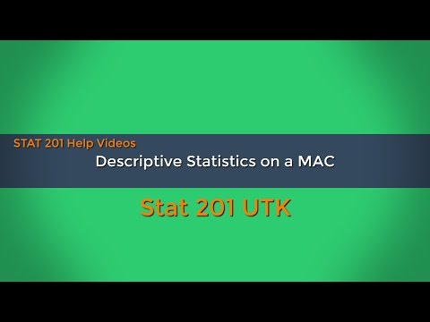 enable descriptive statistics for mac excel